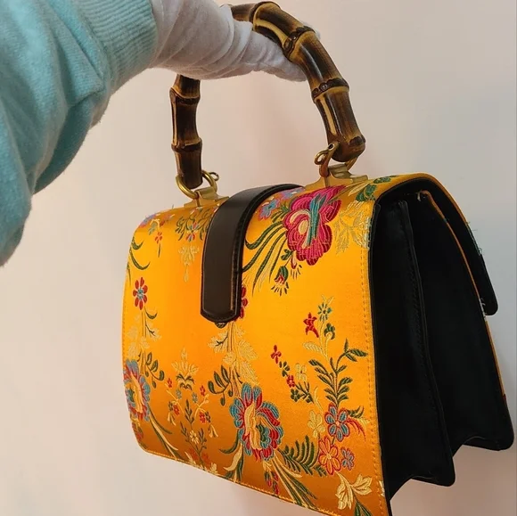 GUCCI Dionyso Bamboo Leather Handbag - Picture 13 of 17